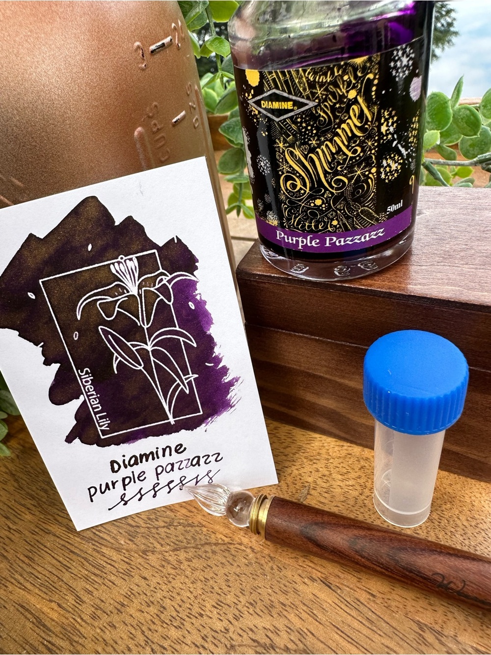 Diamine Shimmering Ink - Purple Pazzazz SAMPLE